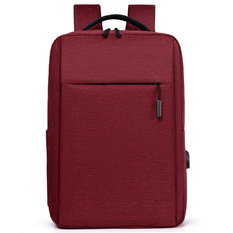 Simple Oxford cloth backpack, large capacity, suitable for commuting, student schoolbag, and laptop bag.