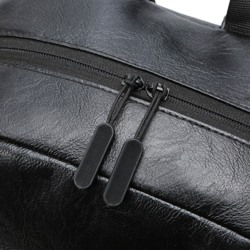 Retro soft leather backpack, business casual, large capacity student school bag