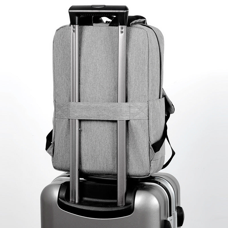 Simple Oxford cloth backpack, large capacity, suitable for commuting, student schoolbag, and laptop bag.