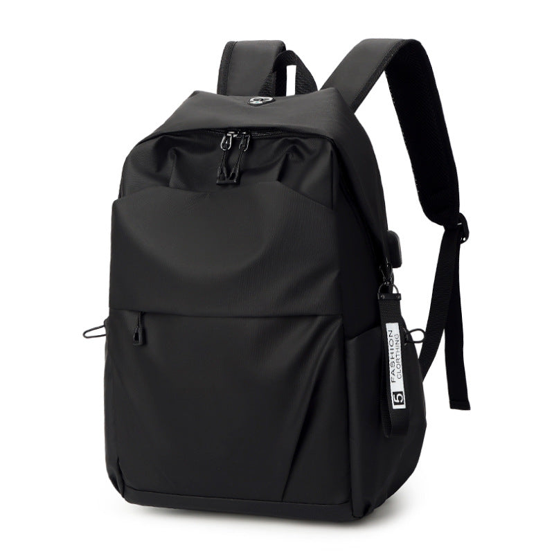 Simple and casual Oxford cloth backpack, large capacity laptop bag for commuting.